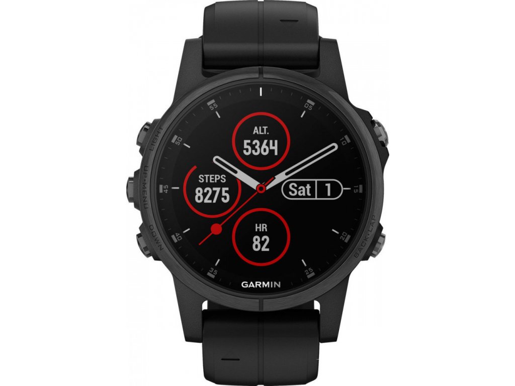 Garmin Fenix 5s Plus Sapphire Black + Black band